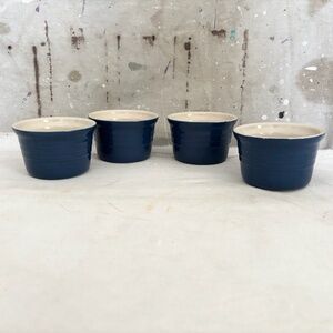 Le Creuset Blue Ramekins Mini Custard Cup, Cocotte Bakeware 4 oz